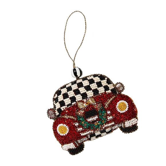 Brand New Mackenzie Childs Car Beaded Ornament - Picture 2 of 2